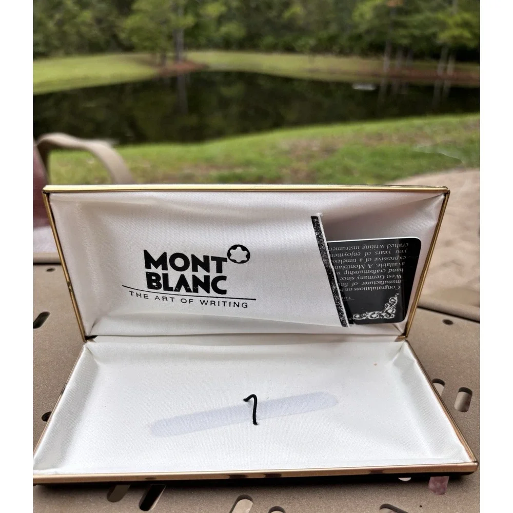 Vtg Montblanc Meisterstuck 144 Pen Box Only Case W/ Papers Warranty MB144